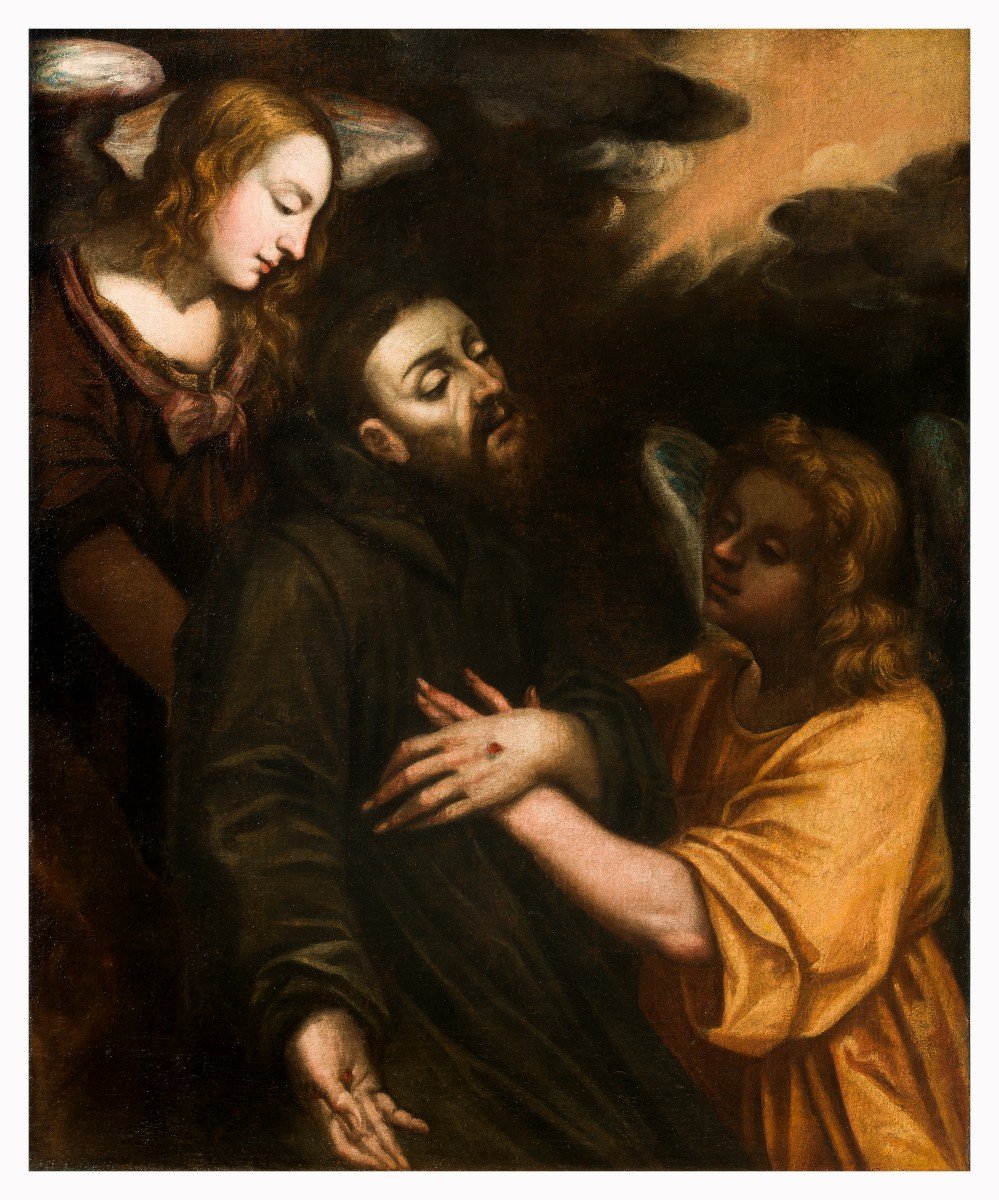 Guglielmo Caccia, Dit Moncalvo (att.), Saint François Soutenu Par Des Anges