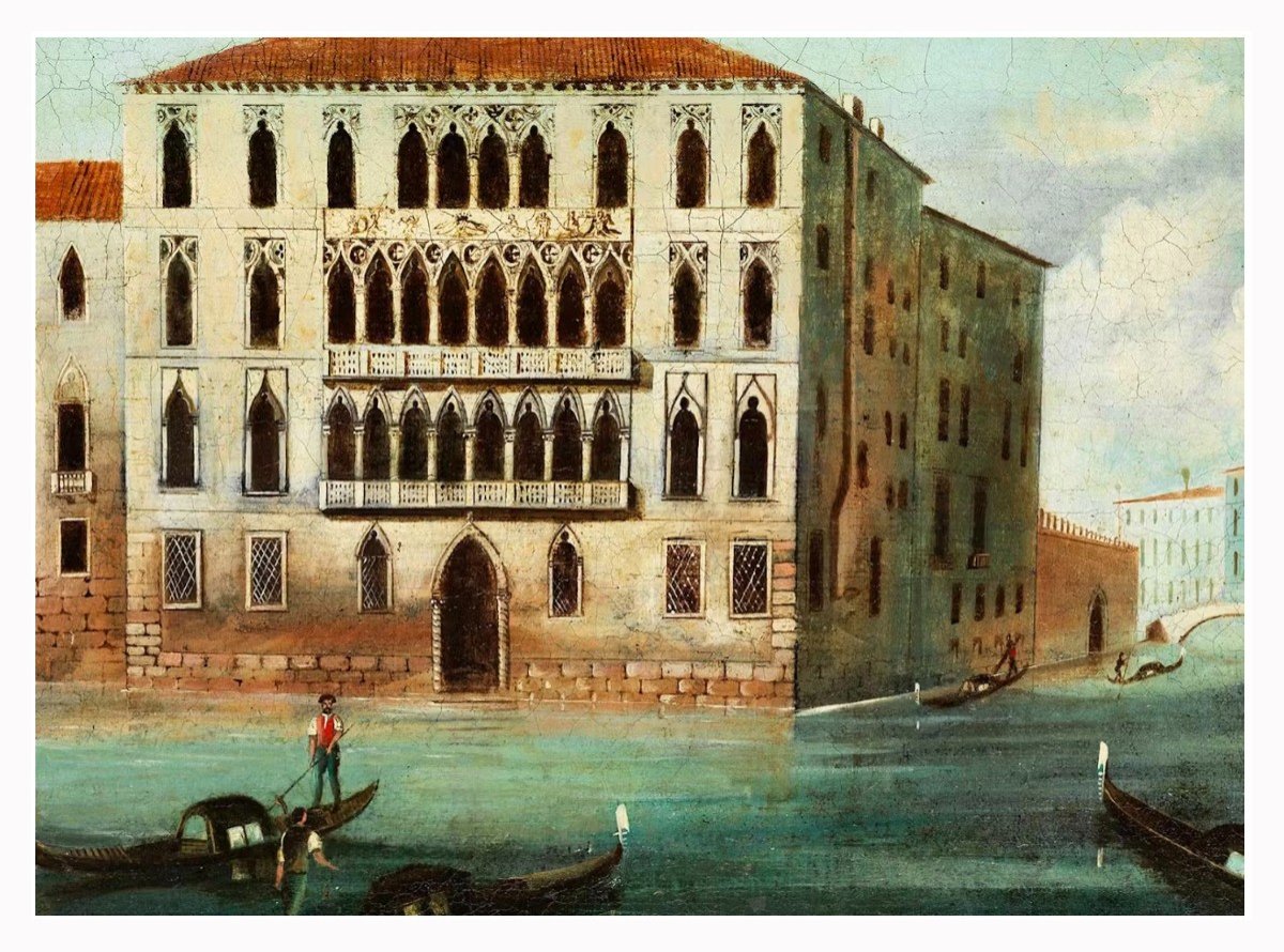 Venetian Master Active In The Early 19th Century,  View Of Venice With Ca' Foscari-photo-2