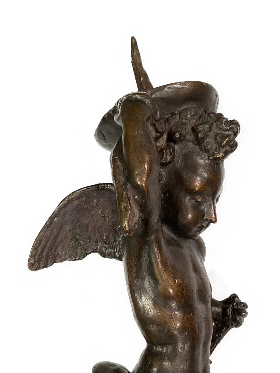 Bronze Applique In The Shape Of A Cherub – Veneto, 17th Century-photo-3