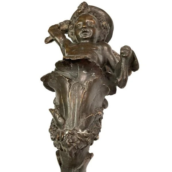 Bronze Applique In The Shape Of A Cherub – Veneto, 17th Century-photo-5