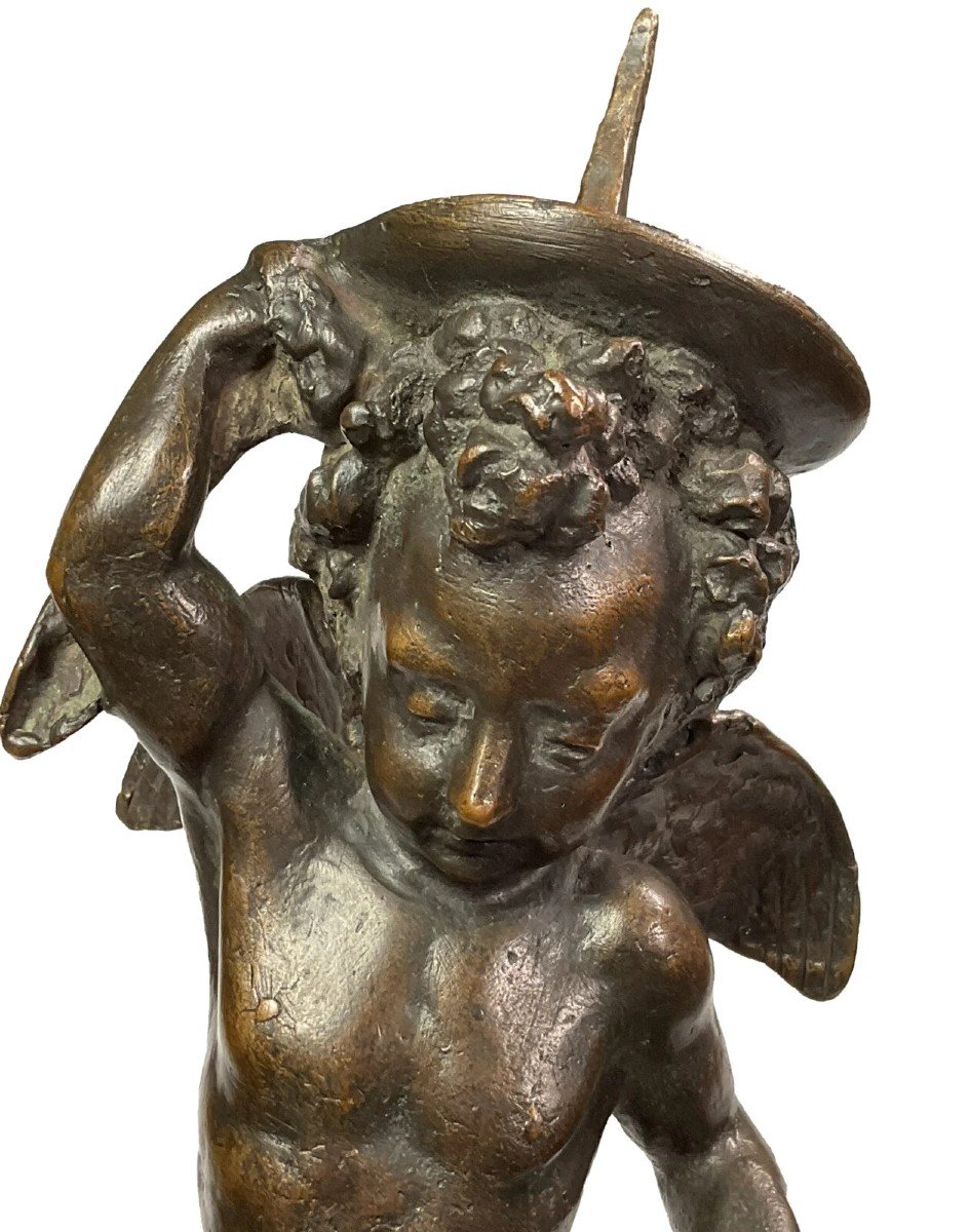 Bronze Applique In The Shape Of A Cherub – Veneto, 17th Century-photo-6