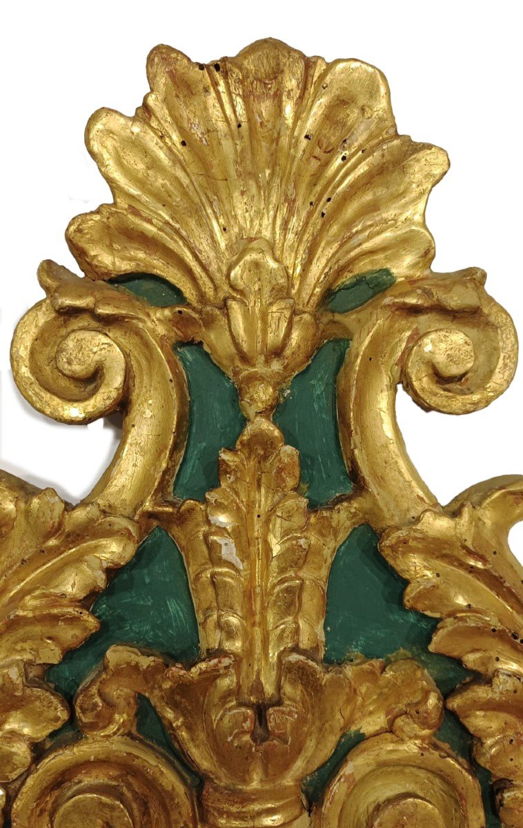 Paire d'Appliques En Bois Doré Et Laqué, XVIIIe Siècle-photo-4