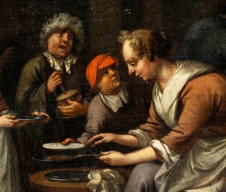 Jan Steen (disciple De), Scène d'Intérieur-photo-3