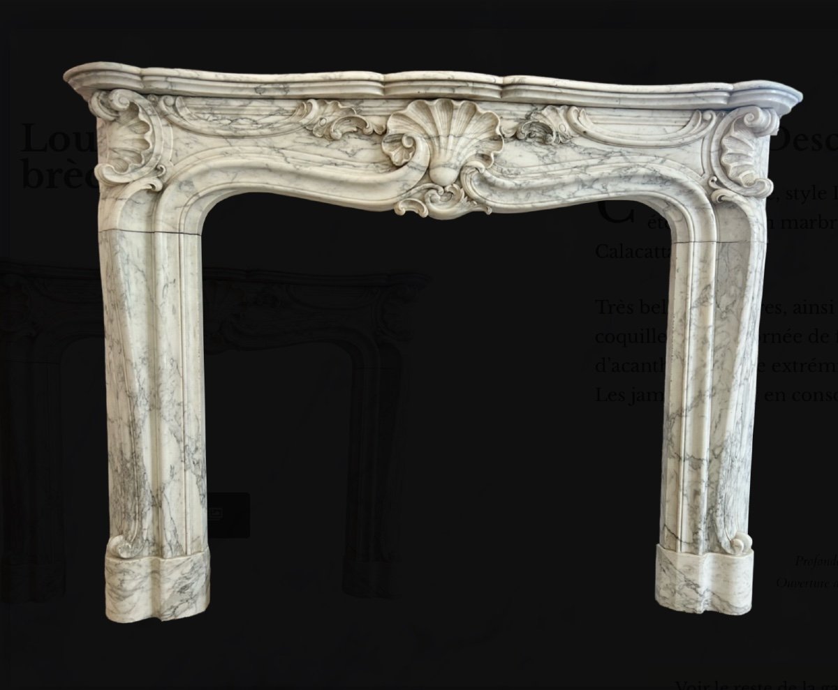 Louis XV Fireplace In Calacatta Marble