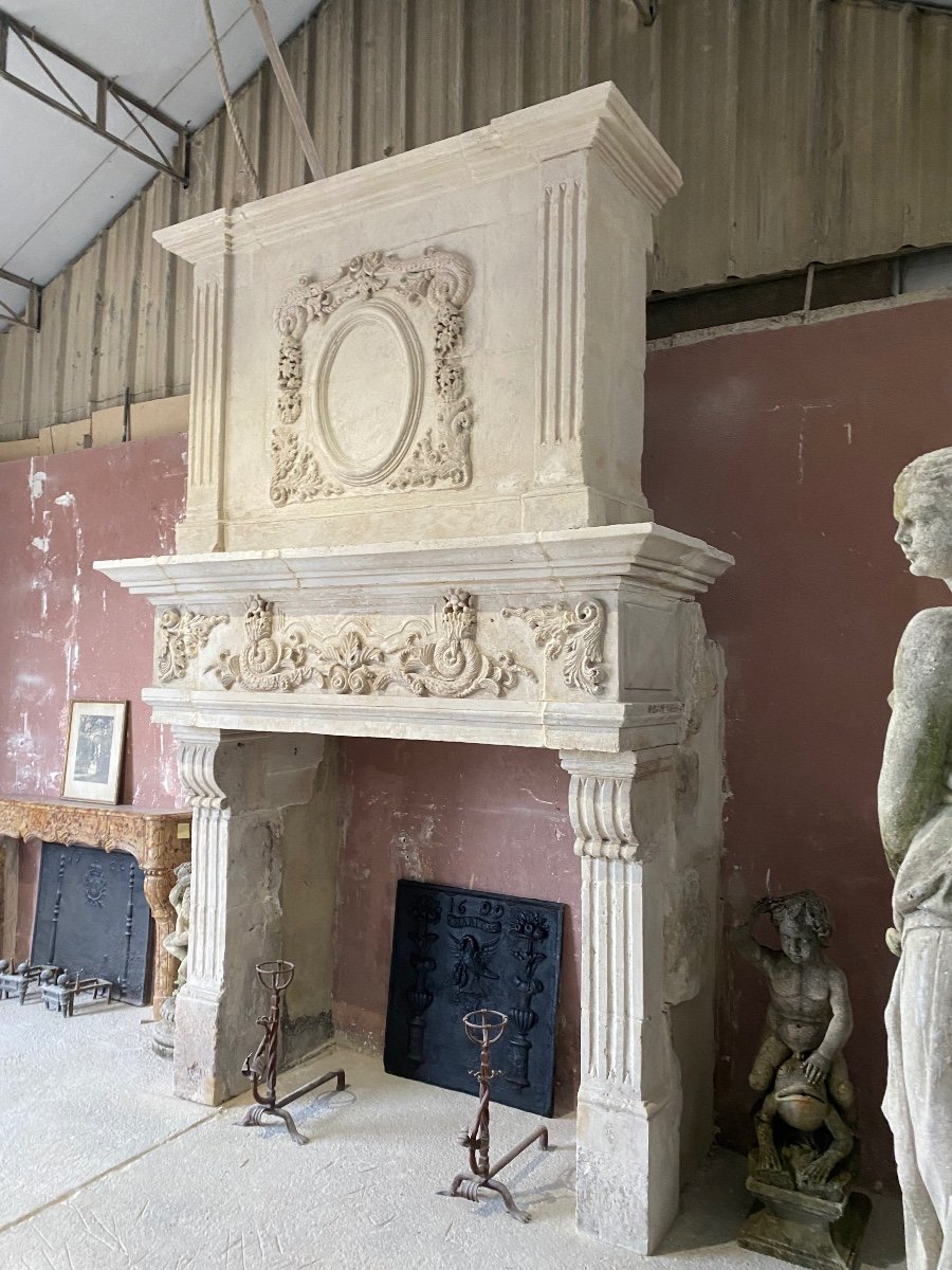 Renaissance Fireplace In Moselle Stone-photo-1