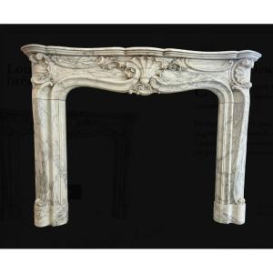 Louis XV Fireplace In Calacatta Marble