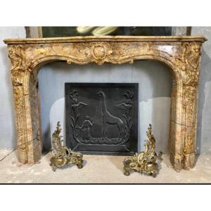 Regence Fireplace In Sarrancolin Marble