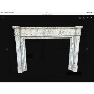  Louis XVI Style Fireplace Calacatta Carrara Marble