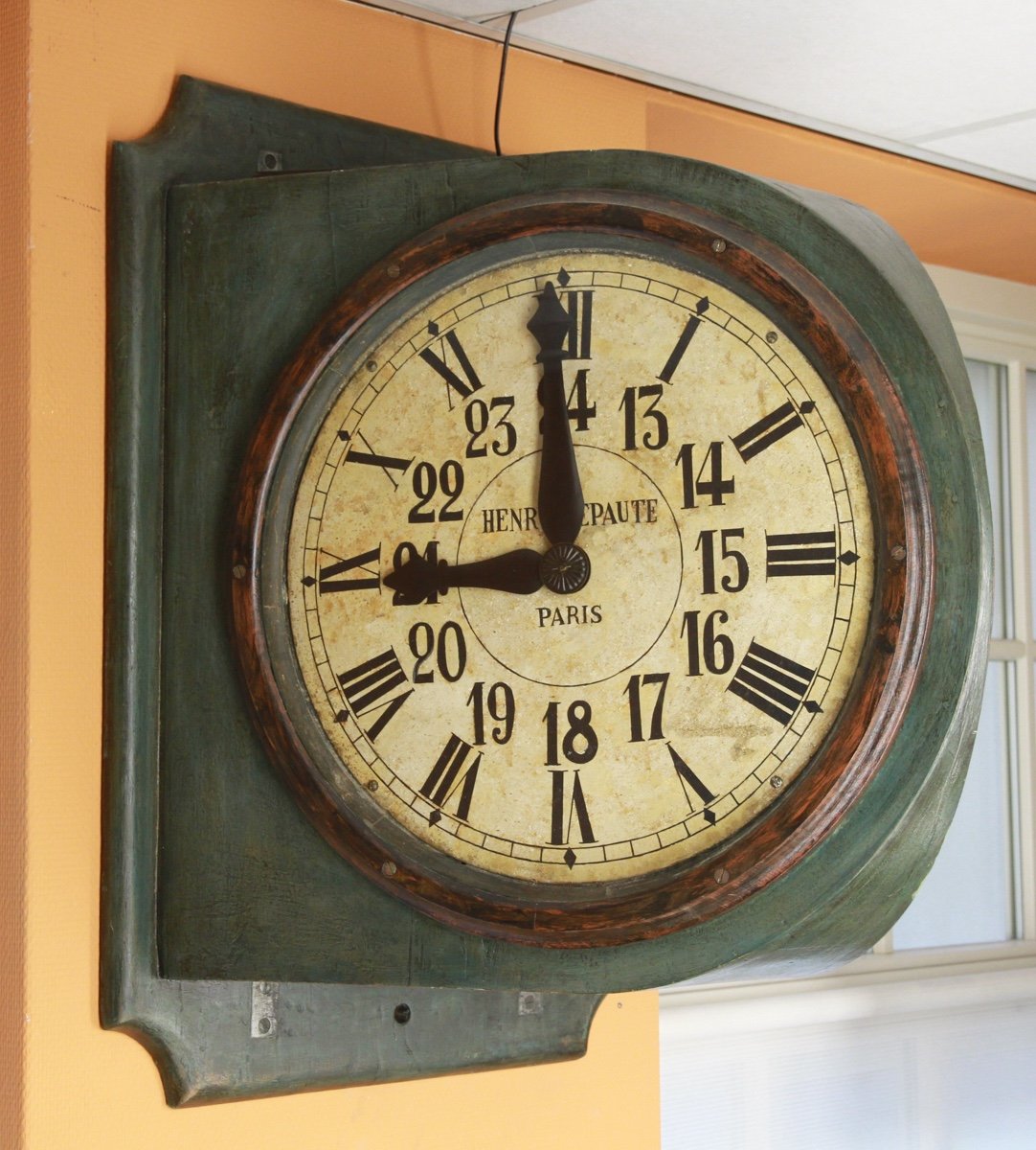 Horloge publique par Henri Lepaute en Chêne (fonctionnez)-photo-6