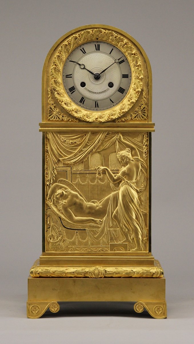 Large Clock, Mythological Scene From Leda And The Swan